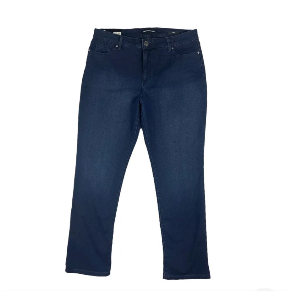 Bandolino Amy Stretchy Contour High Rise Dark Washed Denim Jeans SZ 16